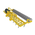 Yellow Agricultural Machinery With Roller Motor And Metal Frame Structure