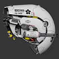 Mechanical Scout Head Model Series 3 Featuring Lenses Antennas And Mechanical Details