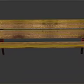 Simple Wooden Bench Design With Metal Legs And Natural Wood Texture