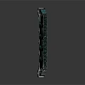 Green Metal Shield With Tactical Bolted Armor Plates And Military Design