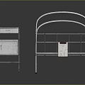 Modern Metal Frame Single Bed with Sleek Nightstand and Storage Drawer in Minimalist Design