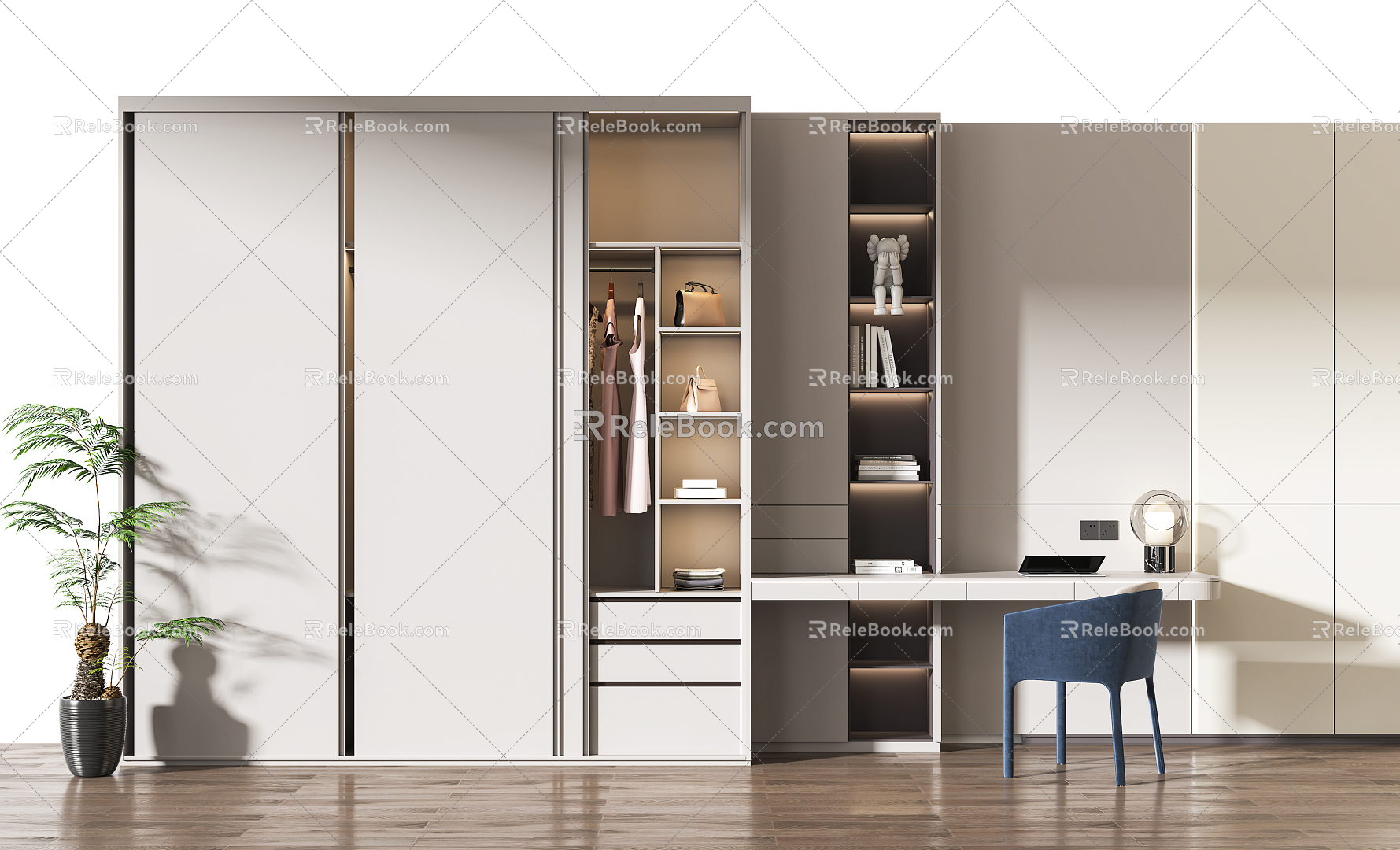 Modern wardrobe 3d model