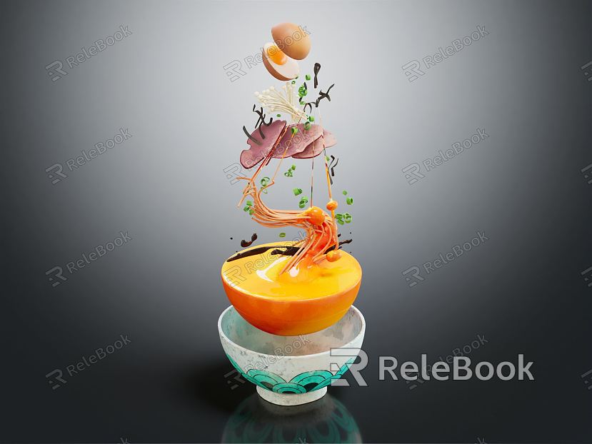 Modern Food Noodle Food model