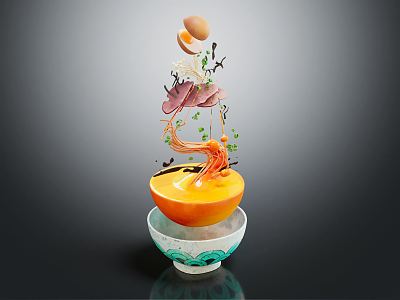 Modern Food Noodle Food 3d model