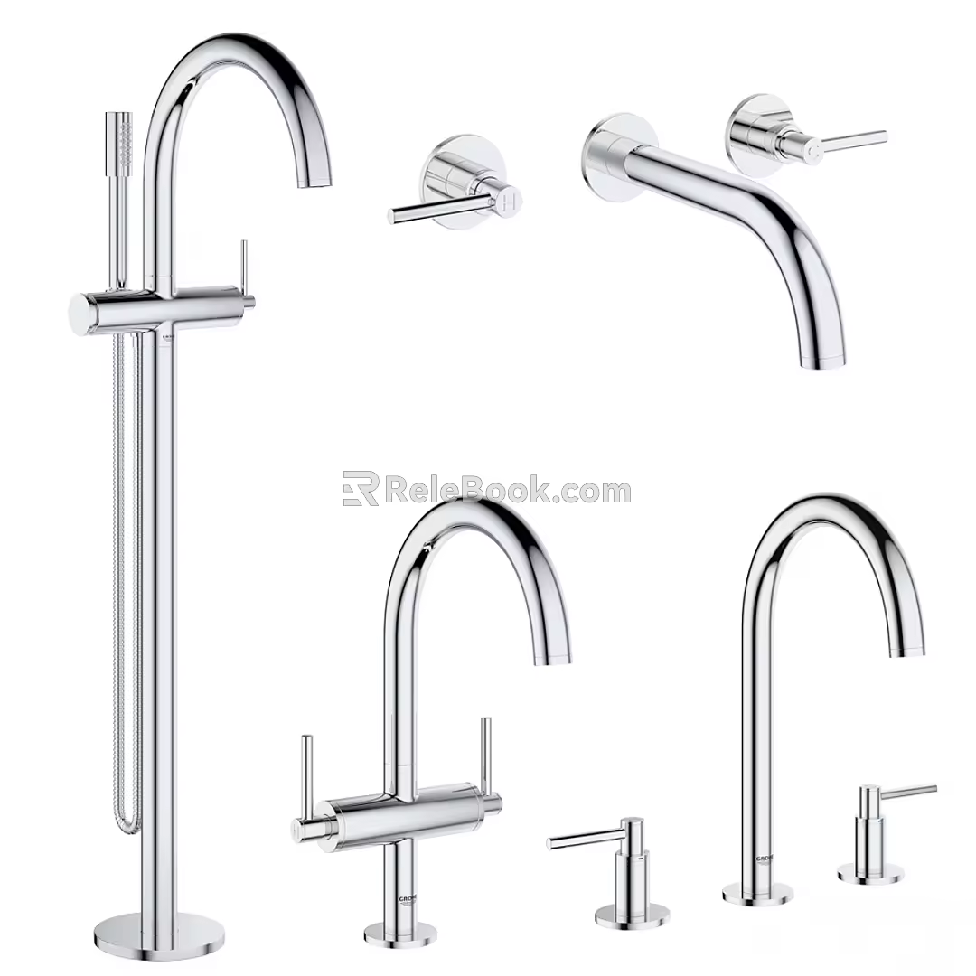 Modern faucet mixer faucet sink wall-mounted floor type 3d model