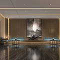 Luxurious SPA Sauna Lobby Interior With Modern Reception Desk And Decorative Lighting