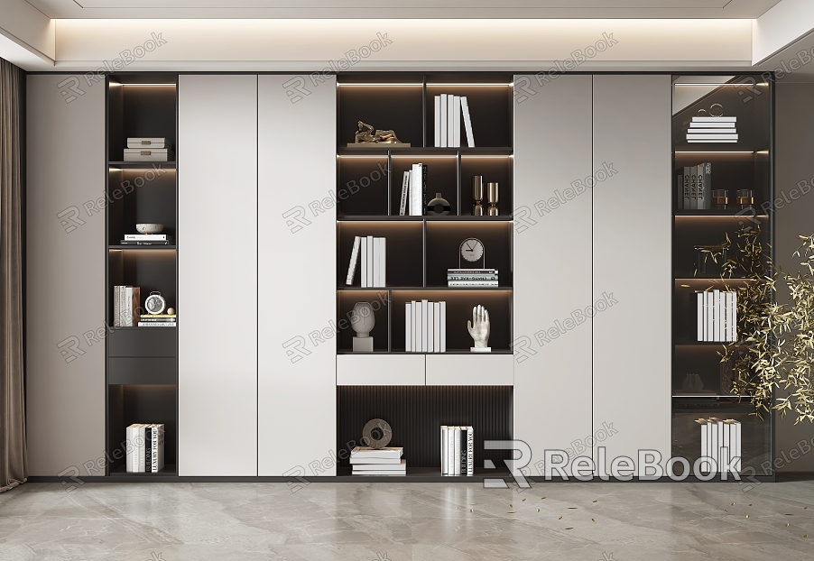 Modern bookcase model