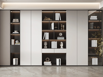 Modern bookcase model