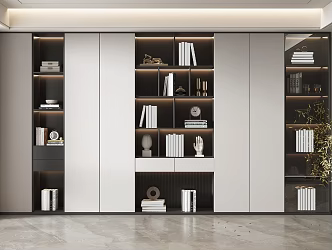 Modern bookcase 3d model