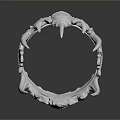 White Circular Spiked Ornamental Accessory For Stylish Household Decoration