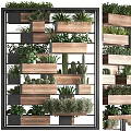 Layered Vertical Garden Decor With Wooden Planters And Mixed Green Succulents