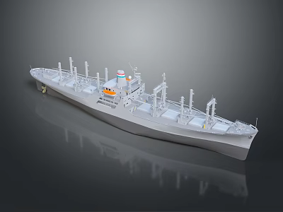 Modern Naval Warship With Multiple Masts Antennas And Gray Hull Design 3d model