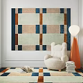 Modern Memphis Style Carpet 3d model