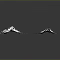 Snow Covered Mountain Terrain 3D Rendered Map Display With Detailed Landscape