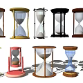 Colorful Decorative Ornament Set With Various Designed Hourglasses For Home Decor