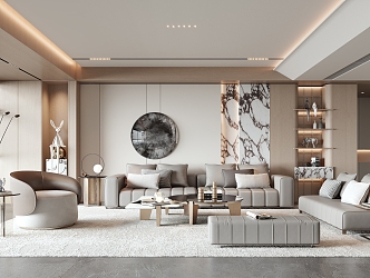 modern living room 3d model