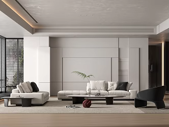 modern living room 3d model