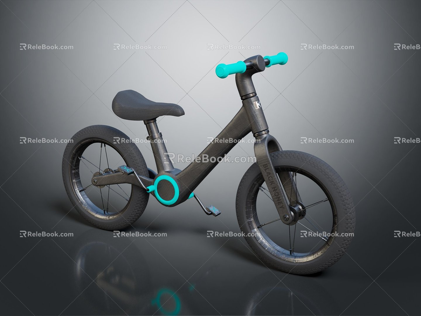 Modern Bicycle Children's Bicycle Children's Bicycle Children's Chain Car Girls' Bicycle Fashion Children's Car Vehicle 3d model