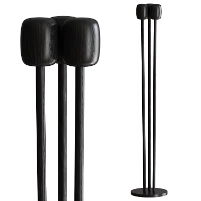 Modern Black Shelving Unit With Slim Metal Frame And Minimalist Design 3d model