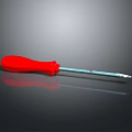 Red Handle Screwdriver with Metal Shaft Essential Hardware Tool for DIY Repairs