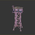 Tower defense sentry tower tower air defense watchtower observatory observatory observatory tower loft 3d model