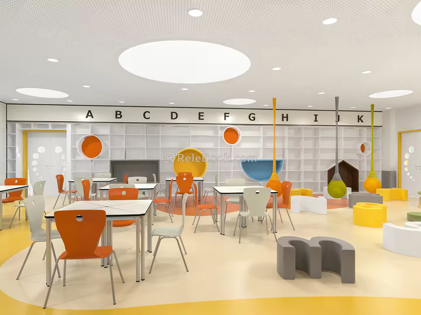 Modern Classroom Activity Classroom 3d model