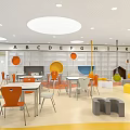 Modern Classroom Activity Classroom 3d model