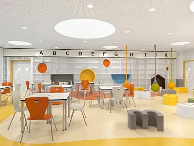 Modern Classroom Activity Classroom 3d model