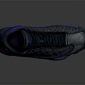 Grey Sneakers With Purple Soles Green Logo And Textured Upper Design