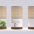 Artistic Ornament Decor Set With Woven Texture Container Petal Shaped Palette Colorful Paints And Paintbrushes