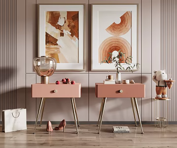 Modern bedside table 3d model