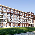 Modern Hotel Architecture 3d model