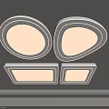 Modern Ceiling Lights with Creative Shapes and Illuminated Edges for Home Decor