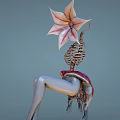 Game Movie Fantasy Character With Lily Flower Skeleton And Pale Female Legs
