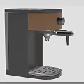 Modern Black And Brown Electric Coffee Machine With Compact Design And Sleek Finish