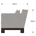 Modern Single Sofa Interior With 105cm Length And 79cm Height Design
