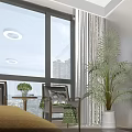 Luxurious Hotel Guest Room With Twin Beds Yellow Bedding And Large Windows