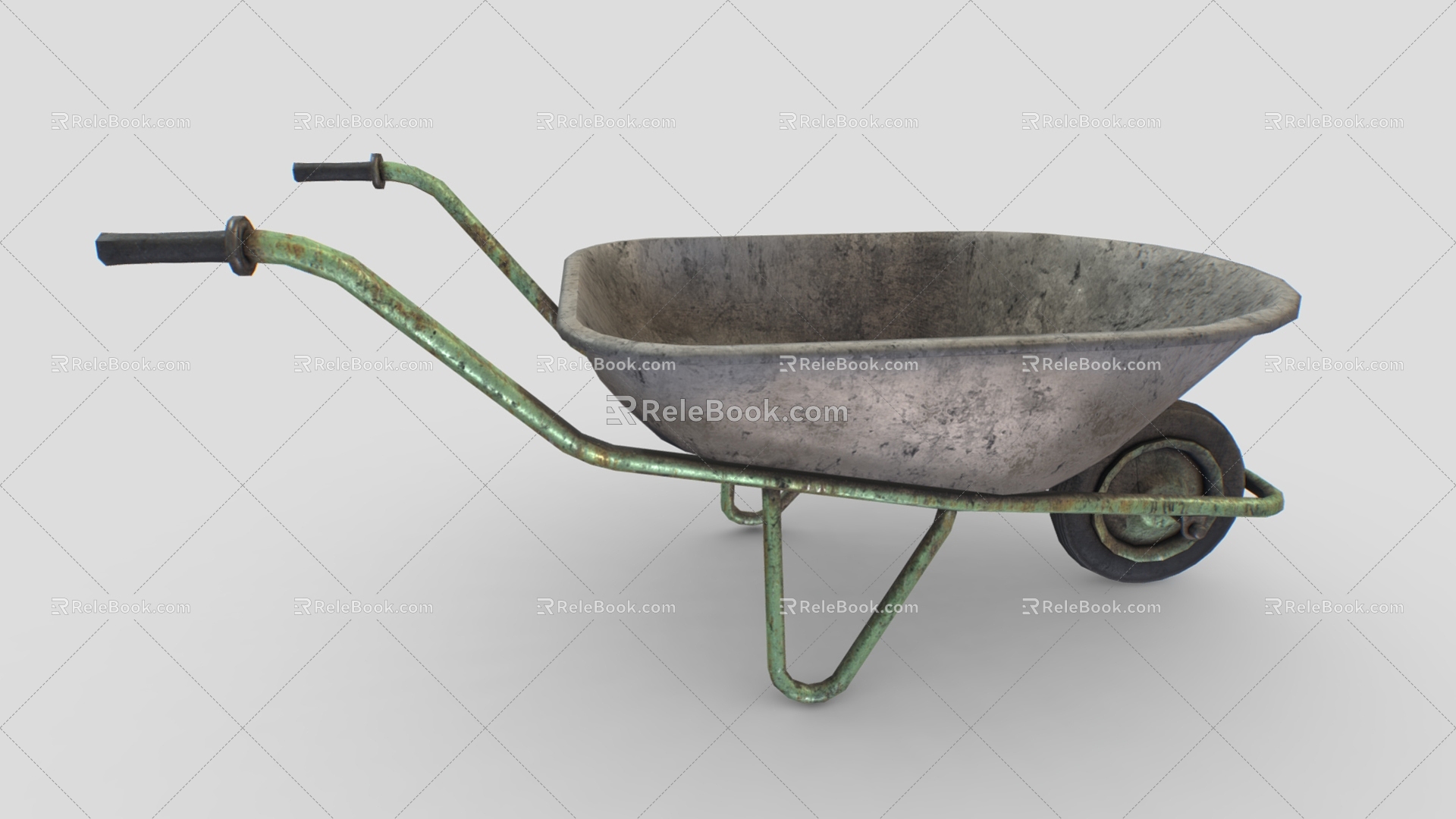 Small cart soil cart construction site small cart single-wheeled cart cart single-wheeled cart low face number low model simple model game video level super realistic 3d model