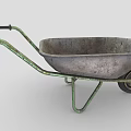Small cart soil cart construction site small cart single-wheeled cart single-wheeled cart low face number low model simple model game video level super realistic 3d model
