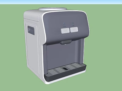 Modern Home Water Dispenser With Sleek Design Control Buttons And Drip Tray 3d model