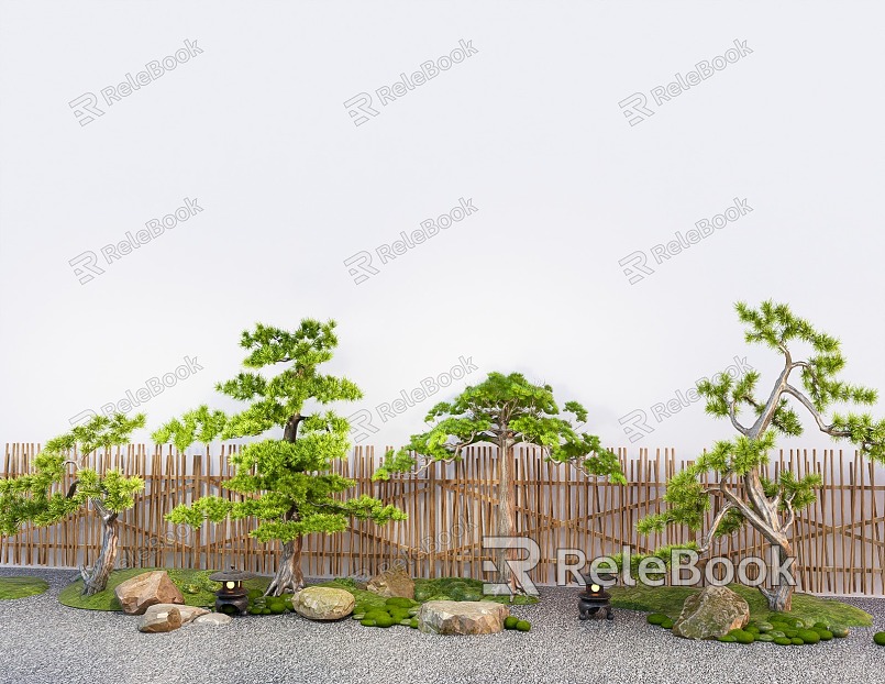 Courtyard landscaping pine lohan pine courtyard sketch fence model