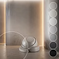 Modern Structural Components With Circular Layers And Illuminated Concrete Surfaces 3d model