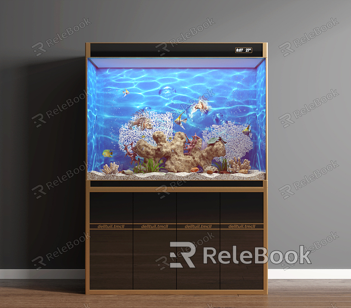 Light Luxury Fish Tank Aquarium model