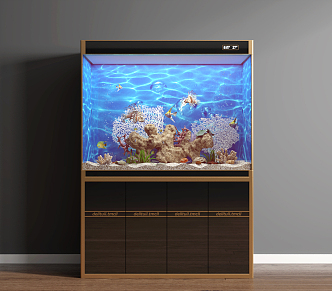 Light Luxury Fish Tank Aquarium 3d model