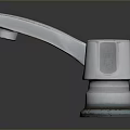 Durable Silver Metal Household Item With Two Cylindrical Parts And Shiny Base