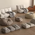 Modern Lazy Sofa Bean Bag Sofa 3d model