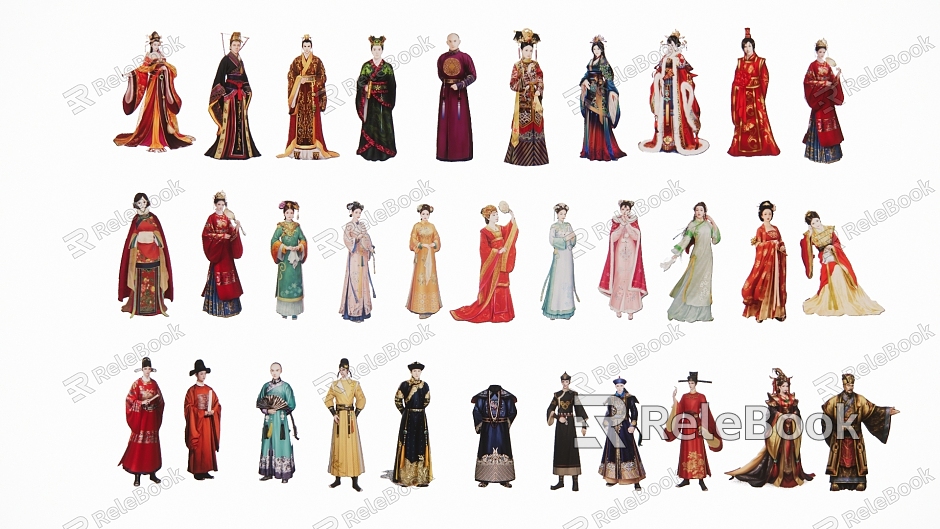 Chinese 2D Court Costume Character Photography Opera Ancient Costume Real Madrid Jacket model