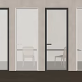 Modern Interior Hinged Doors With Frosted And Ribbed Glass Designs