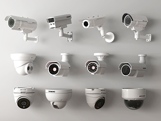 Security surveillance camera combination monitoring combination 3d model