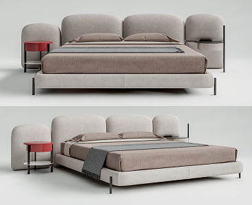 Modern Double Bed 3d model